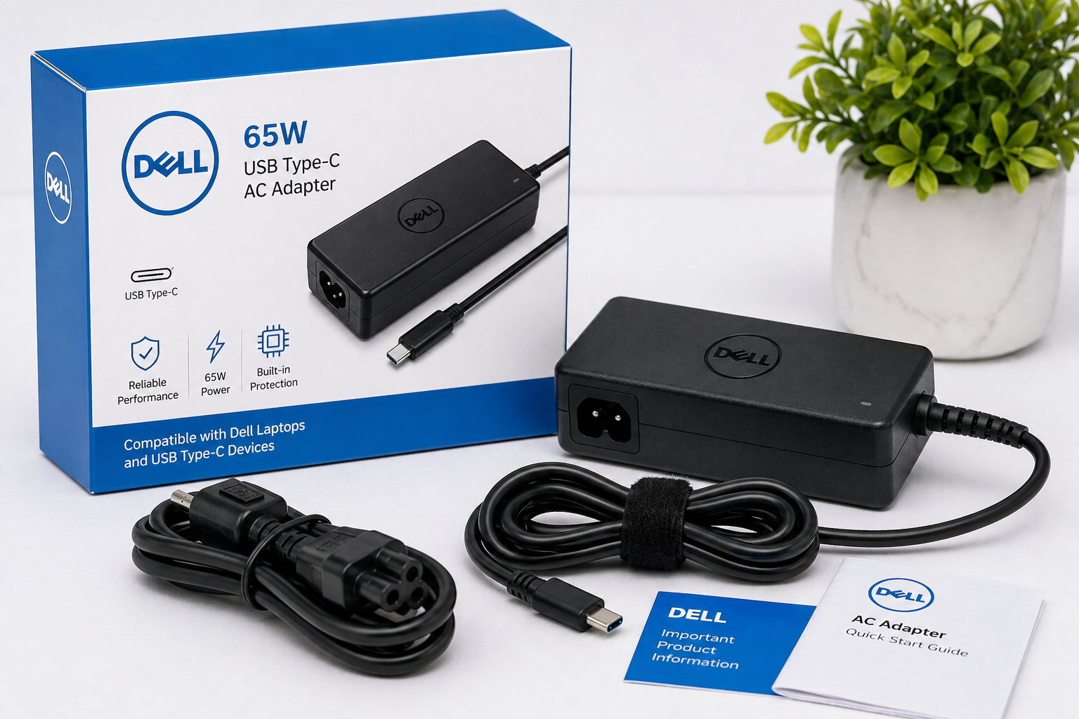 Dell Compatible Type-C 65W Charger – Brand New (Copy / Replacement)
